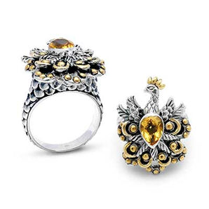 Gold & Silver Ring, Phoenix Collection Citrine Pear