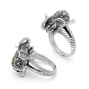 Gold & Silver Ring, Elephant Collection