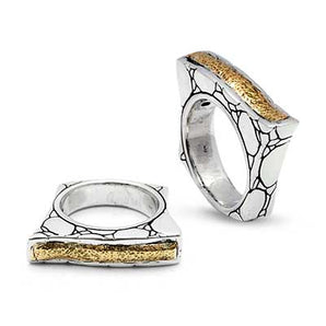 Gold & Silver Ring, Crocodile Collection