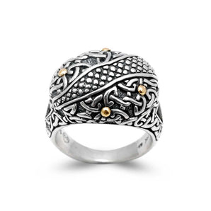 Silver & Gold Celtic Ring