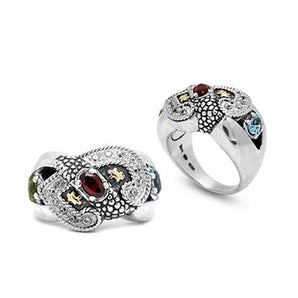 Gold & Silver Ring, Puzzle Motif