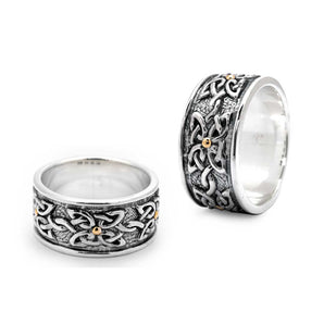 Celtic Silver Gold Ring